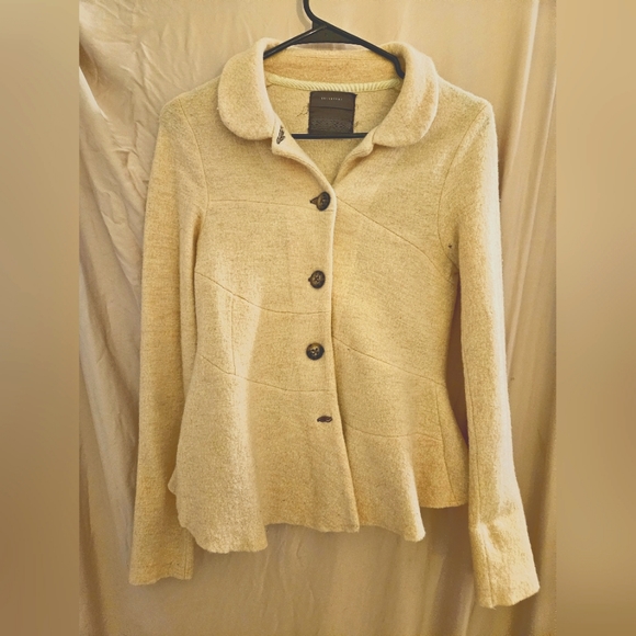 Anthropologie, cream, wool jacket - Picture 1 of 4